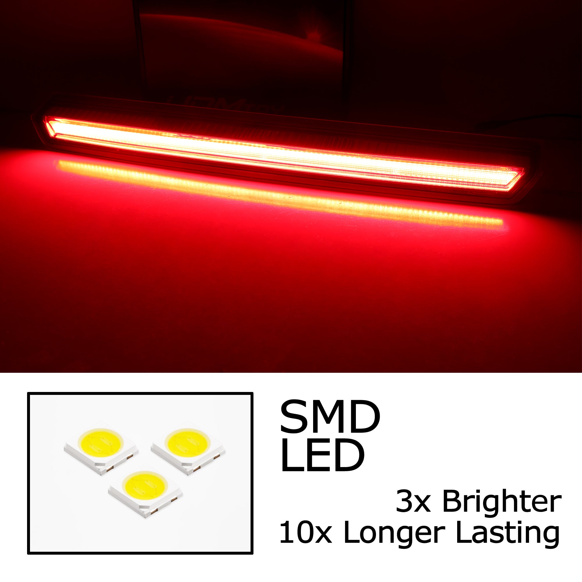 Dark Red LED 3rd Brake Light Compatible with 2015-2020 Chevy Suburban Tahoe & GMC Yukon - High Visibility Safety Upgrade for Night Driving & Off-Road Adventures
