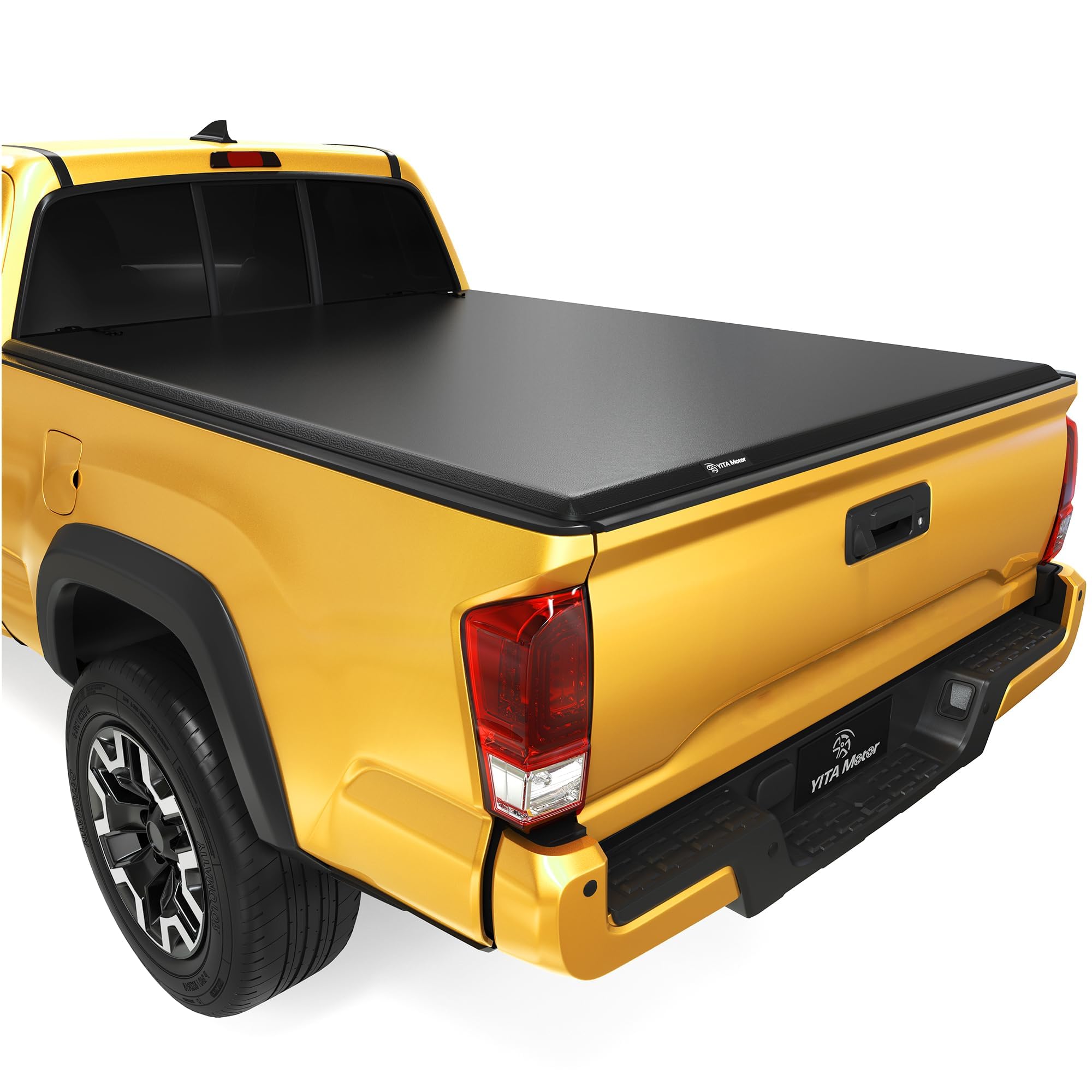 YITAMOTOR Soft Tri-Fold Truck Bed Tonneau Cover for 2016-2023 Toyota Tacoma (Excl. Trail Edition) Fleetside 6 ft Bed - Waterproof & Dustproof Pickup Truck Accessory for Hauling & Outdoor Adventures