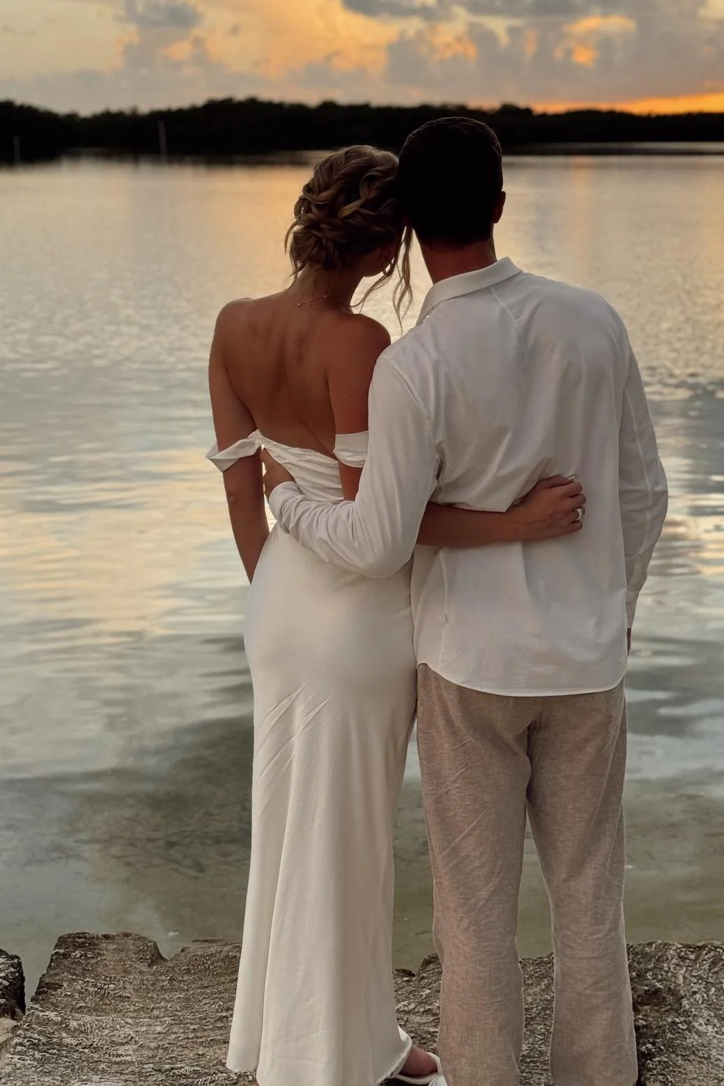 Elegant Off Shoulder Satin Long Prom Dress - White Wedding Gown J5330 for Formal Events, Evening Parties & Special Occasions