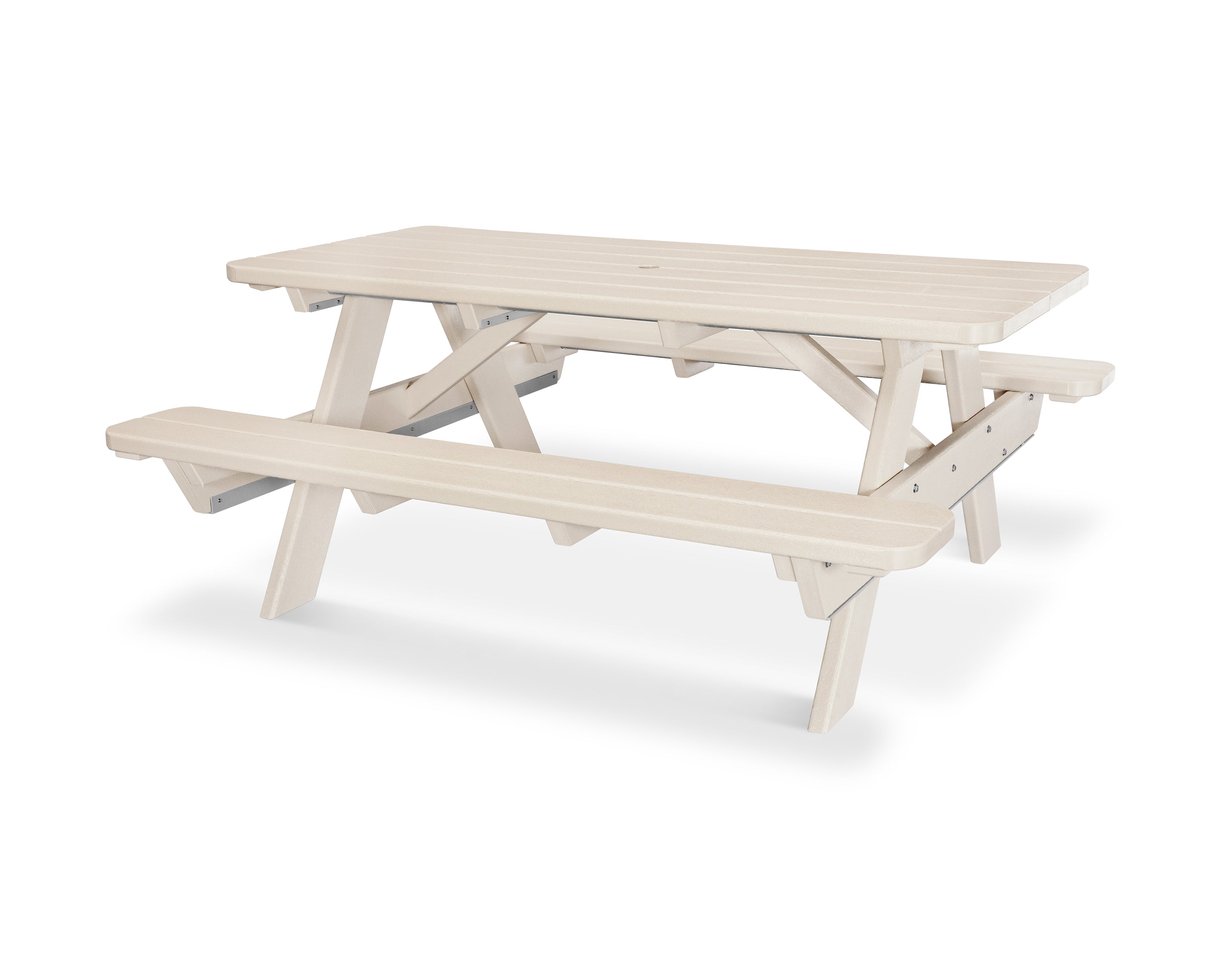 POLYWOOD Park 72 Outdoor Picnic Table - Durable All-Weather Dining Set for Patio, Backyard, and Park Gatherings