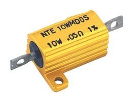 NTE ELECTRONICS 25WM050 Wirewound Resistor 50 Ohm 1% Tolerance Chassis Mount (10-Pack) - Ideal for Power Supplies, Audio Equipment, and Industrial Control Systems