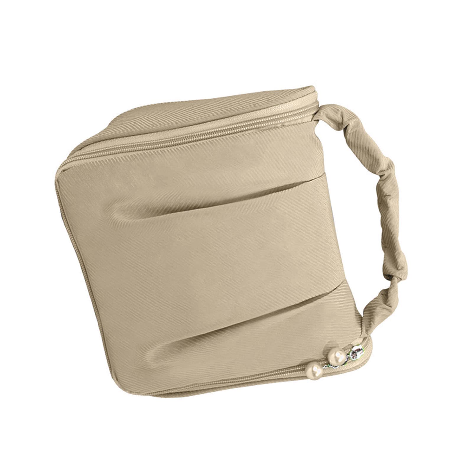 Yosoo Waterproof Hanging Makeup Bag - Portable Cosmetic & Toiletry Organizer for Travel, Gym, Business Trips - Multifunctional Handheld Beauty Case (Beige) | Perfect for On-the-Go Touch Ups & Storage