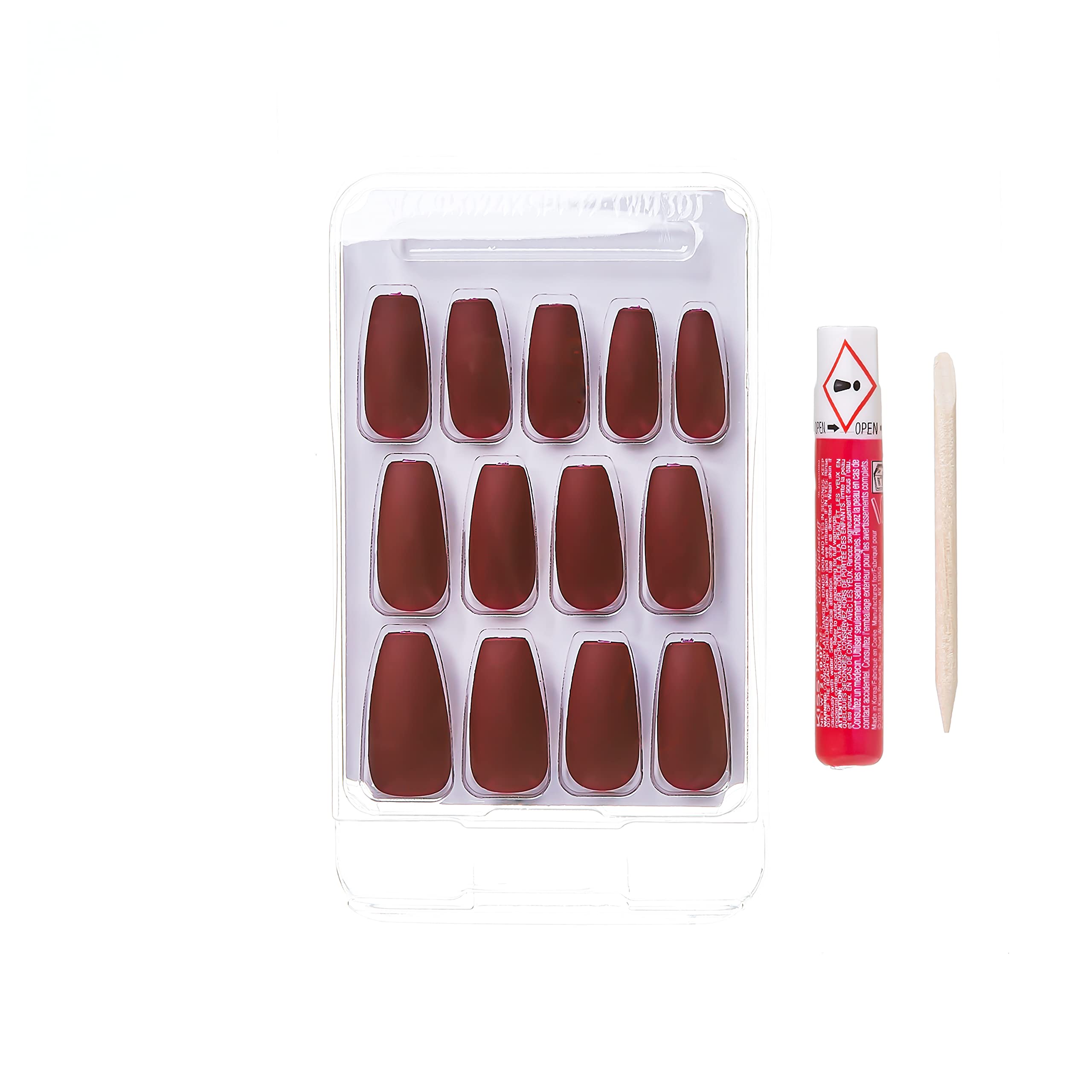 Gold Finger Full Cover Nails Gel - Glam Ready to Wear Gel Manicure Long Fake Nails for Women | Perfect for Parties, Weddings & Special Occasions