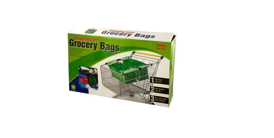 Eco-Friendly Reusable Grocery Bags - Pack of 2 Heavy Duty Shopping Totes for Supermarket, Farmers Market & Bulk Shopping