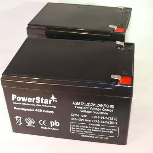PowerStar AGM1212-2Pack 12V 44Ah AGM Replacement Scooter Batteries for Electric Scooters - High Performance, Long Lasting Power for Commuting & Outdoor Adventures