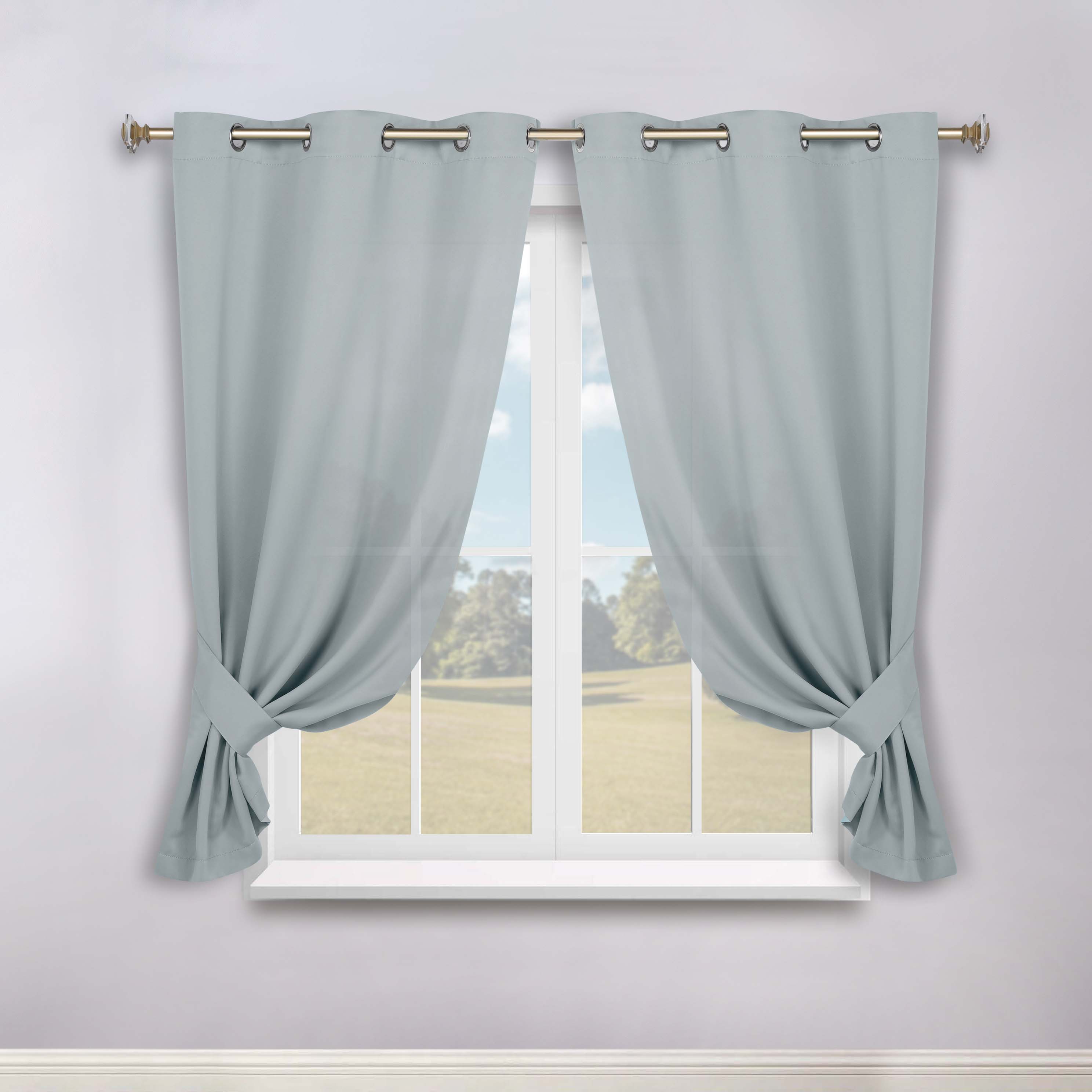 Premium Blackout Curtains Set of 2 - 100% Room Darkening, Machine Washable & Noise Reducing for Bedroom, Nursery & Home Theater