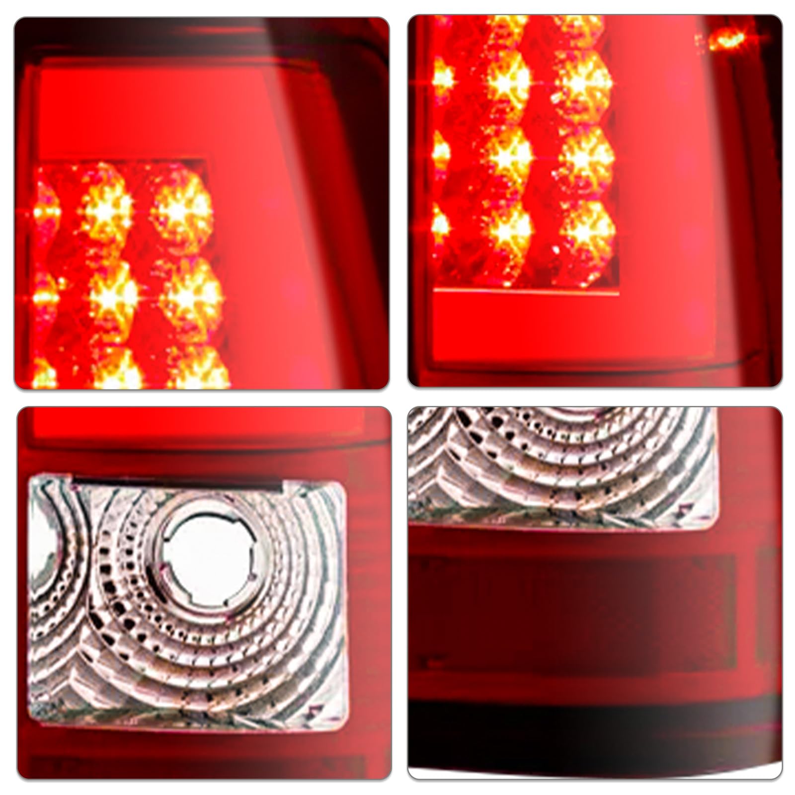 6-Piece Halogen Headlight & LED Tail Light Kit for 2003-2006 Chevy Silverado 1500/2500HD/3500 & Avalanche, 2007 Silverado Classic - Black Housing with Bumper Lights & Bulbs Included - Upgrade Your Truck Lighting for Night Driving & Off-Road Adventures