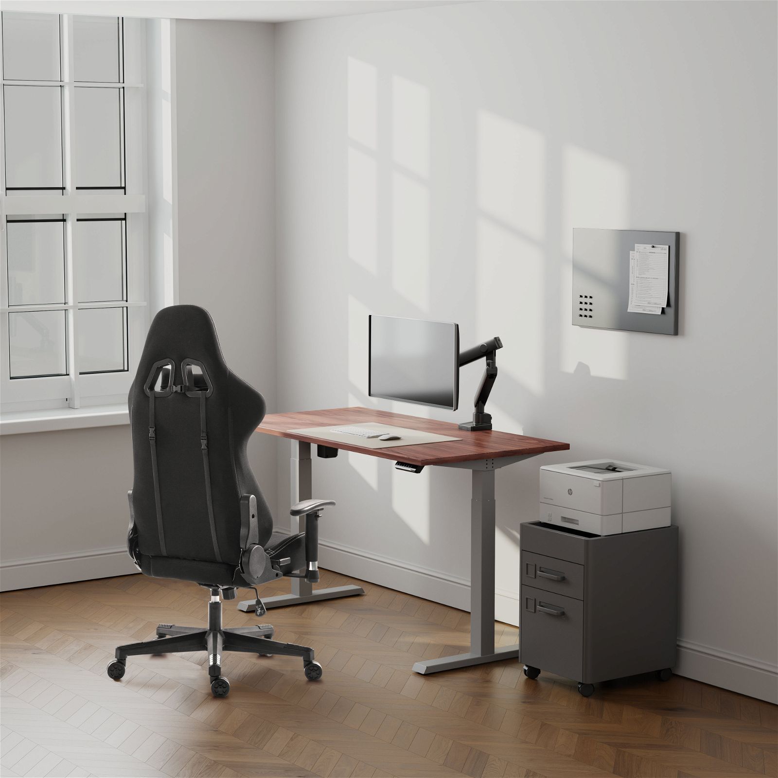 Stealth Ergonomic Gaming & Office Chair with Adjustable Armrests - Black by Tauris - Perfect for Long Gaming Sessions & Home Office Work