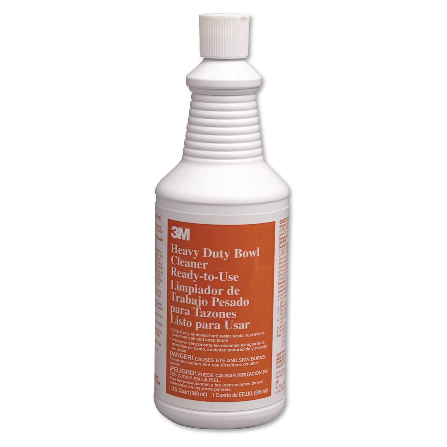 3M™ Heavy Duty Bowl Cleaner - Industrial Strength Toilet & Bathroom Cleaner (1 Quart Bottle) - Removes Tough Stains, Limescale & Rust - Ideal for Commercial Restrooms, Home Bathrooms & High-Traffic Areas