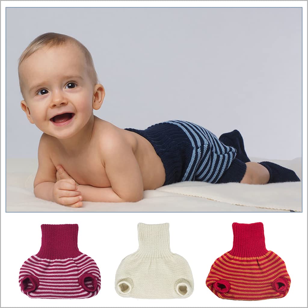 Organic Merino Wool Diaper Cover - Breathable Overnight Knit Diaper Cover for Fitted Cloth Diapers & Flats | Soft Baby Cloth Diaper Liner for Comfortable Sleep & Leak Protection