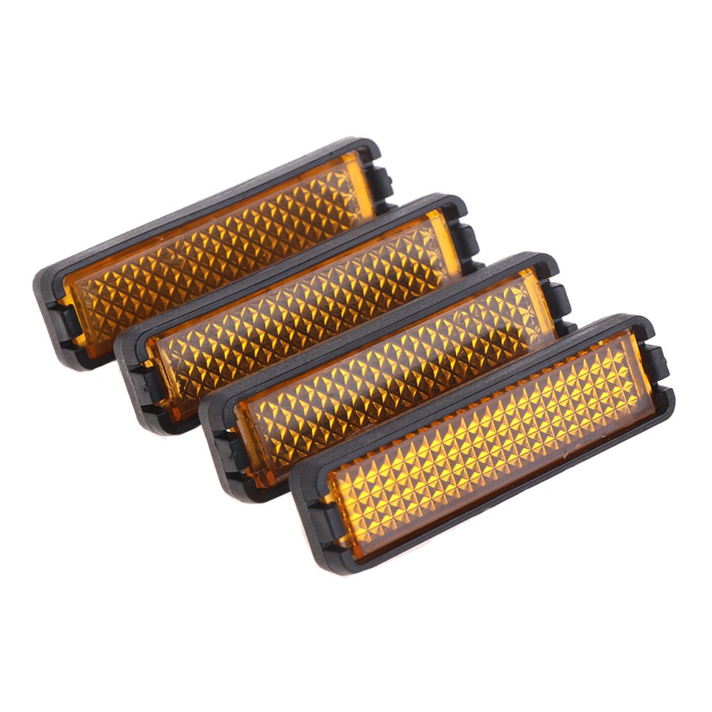 4-Piece Bike Pedal Reflector Set - High Visibility Safety Reflectors for Night Cycling | Bicycle Accessories for Enhanced Visibility & Road Safety | Perfect for Commuting, Evening Rides & Urban Cycling