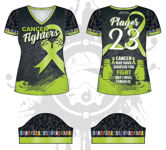 Cancer Fighters Women's Jersey - Comfortable & Inspirational Apparel for Survivors & Supporters - Perfect for Fundraisers, Walks & Awareness Events