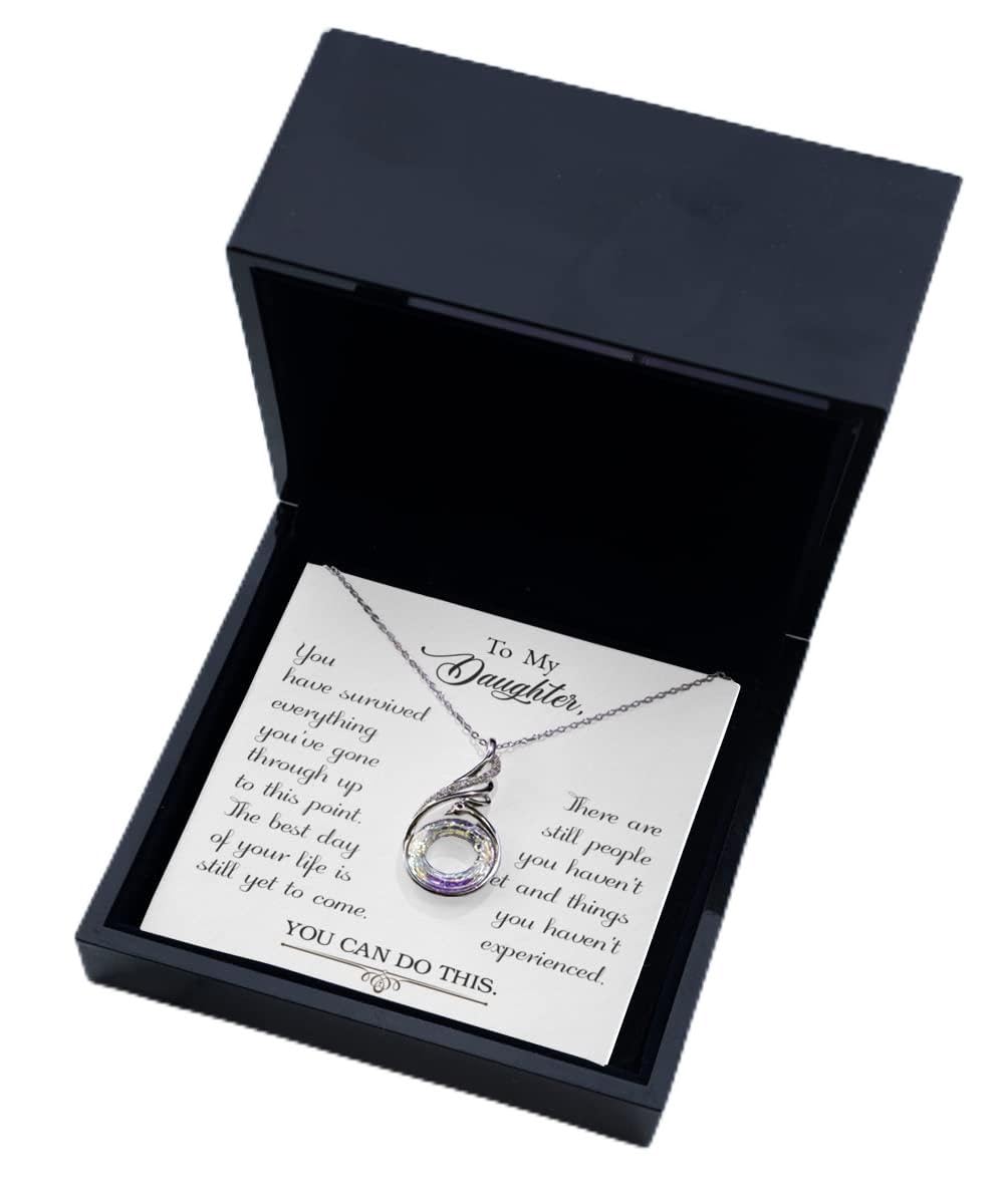 Zapbest Rising Phoenix Necklace for Daughter - Birthday & Graduation Gift from Dad or Mom - Elegant Jewelry for Women, Teens, Girls - Perfect for Special Occasions, Daily Wear & Meaningful Moments