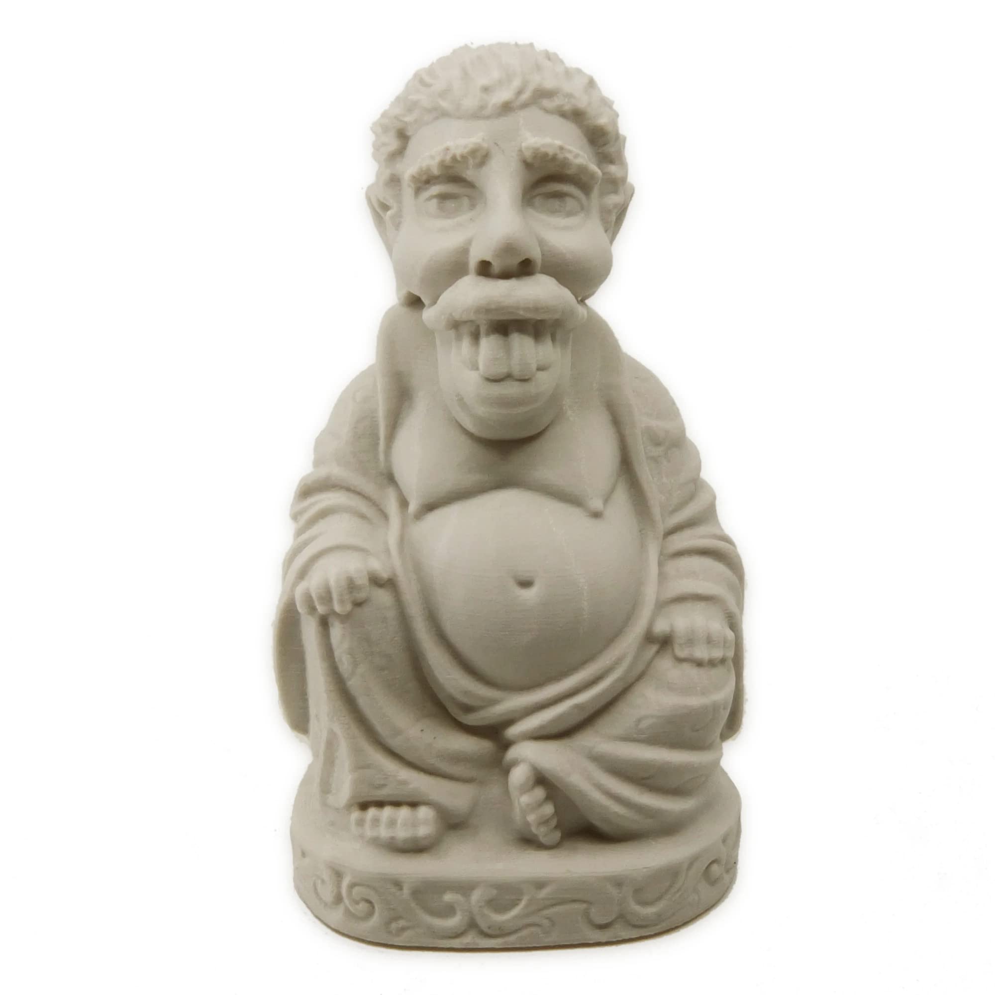 Baba Booey Buddha Statue - Howard Stern Show Collectible - Gary Dell'Abate Inspired 4-Inch Desert Sand Meditation Figure - Perfect for Office Desk Decor, Pop Culture Gifts & Stern Fan Collections
