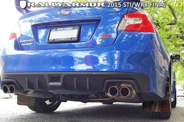 Rally Armor UR Mud Flaps for Subaru WRX STI 2015-2021 | Durable Splash Guards for Off-Road & Street Driving | Perfect for Rally Racing & Winter Protection