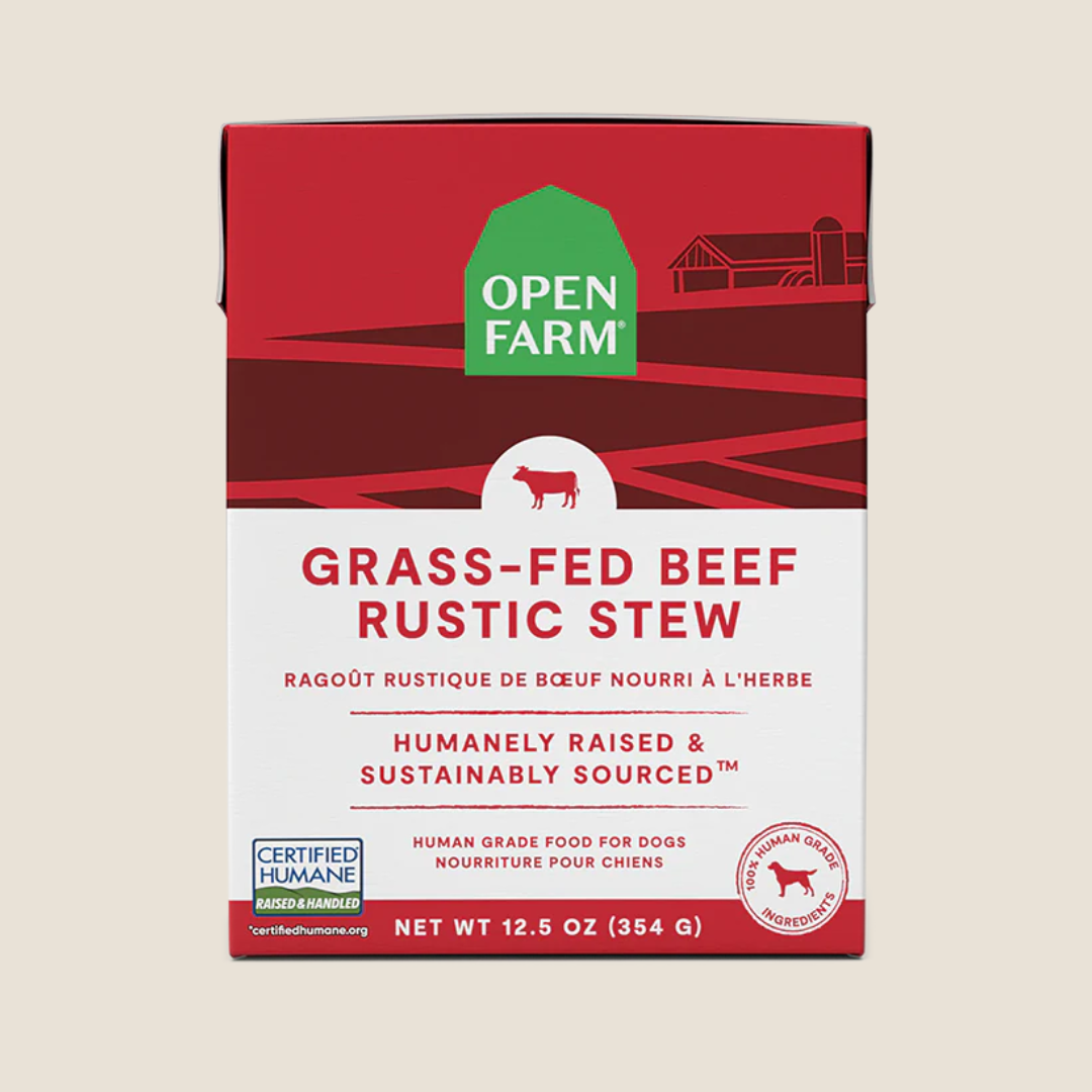 Open Farm Rustic Stew Grass Fed Beef Recipe - Premium Grain-Free Wet Dog Food for Adult Dogs - Perfect for Mealtime & Special Occasions