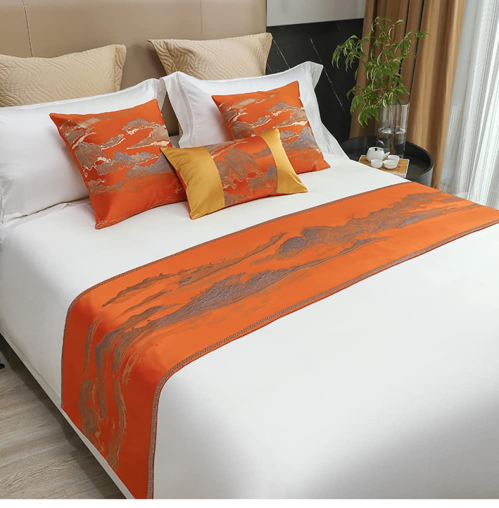 Luxury Bed Runner for King Size Bed - Elegant Bedding Scarf, Home Decorative Bed End Cover for Hotel, Wedding & Guest Room Decor | Perfect for Master Bedroom, Bridal Suite & Hospitality Settings