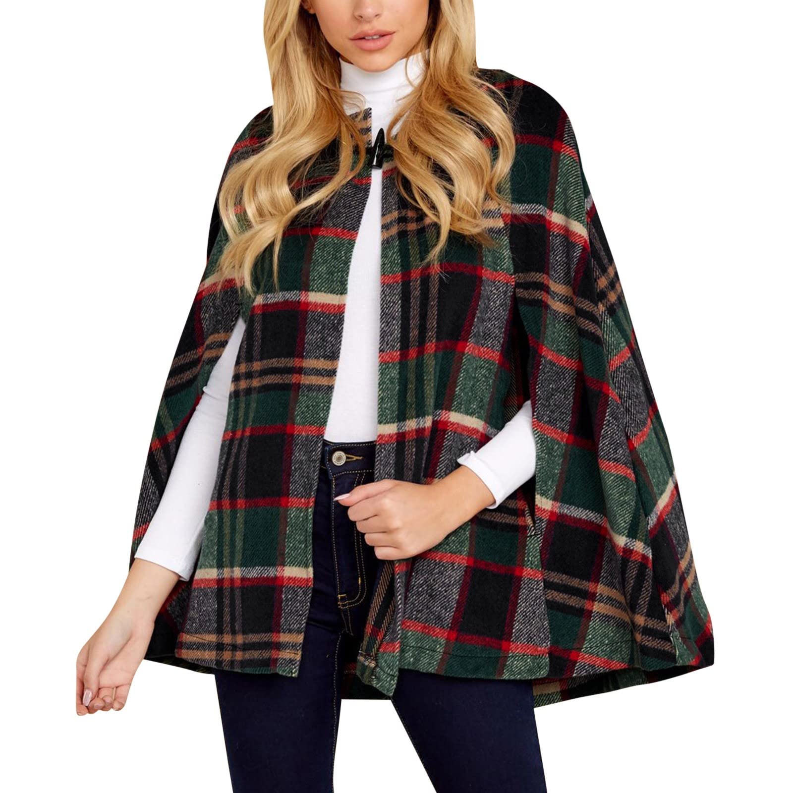 Women's Lightweight Flannel Plaid Shacket - Long Sleeve Western Style Shirt Jacket with Shawl Collar for Fall & Winter Layering | Casual Outfits, Outdoor Adventures, and Country Style Fashion