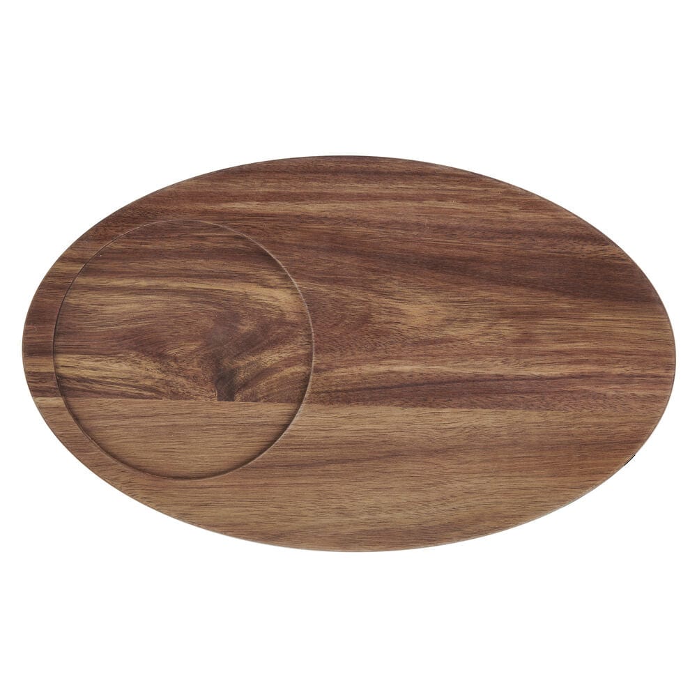 Glenwood Oval Serving Board with Glass Dome Cloche - Elegant Cheese & Charcuterie Display for Dinner Parties, Weddings & Home Decor