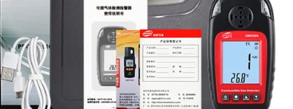 GM8100A Portable Combustible Gas Detector - High Accuracy Gas Concentration Tester for Methane, Propane & Butane - Ideal for Home Safety, Industrial Use & Leak Detection