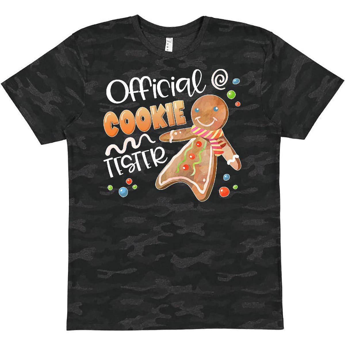 Inktastic Official Cookie Tester Cute Gingerbread T-Shirt - Funny Christmas Baking Apparel for Women & Men - Perfect for Holiday Parties, Cookie Exchanges & Festive Family Gatherings