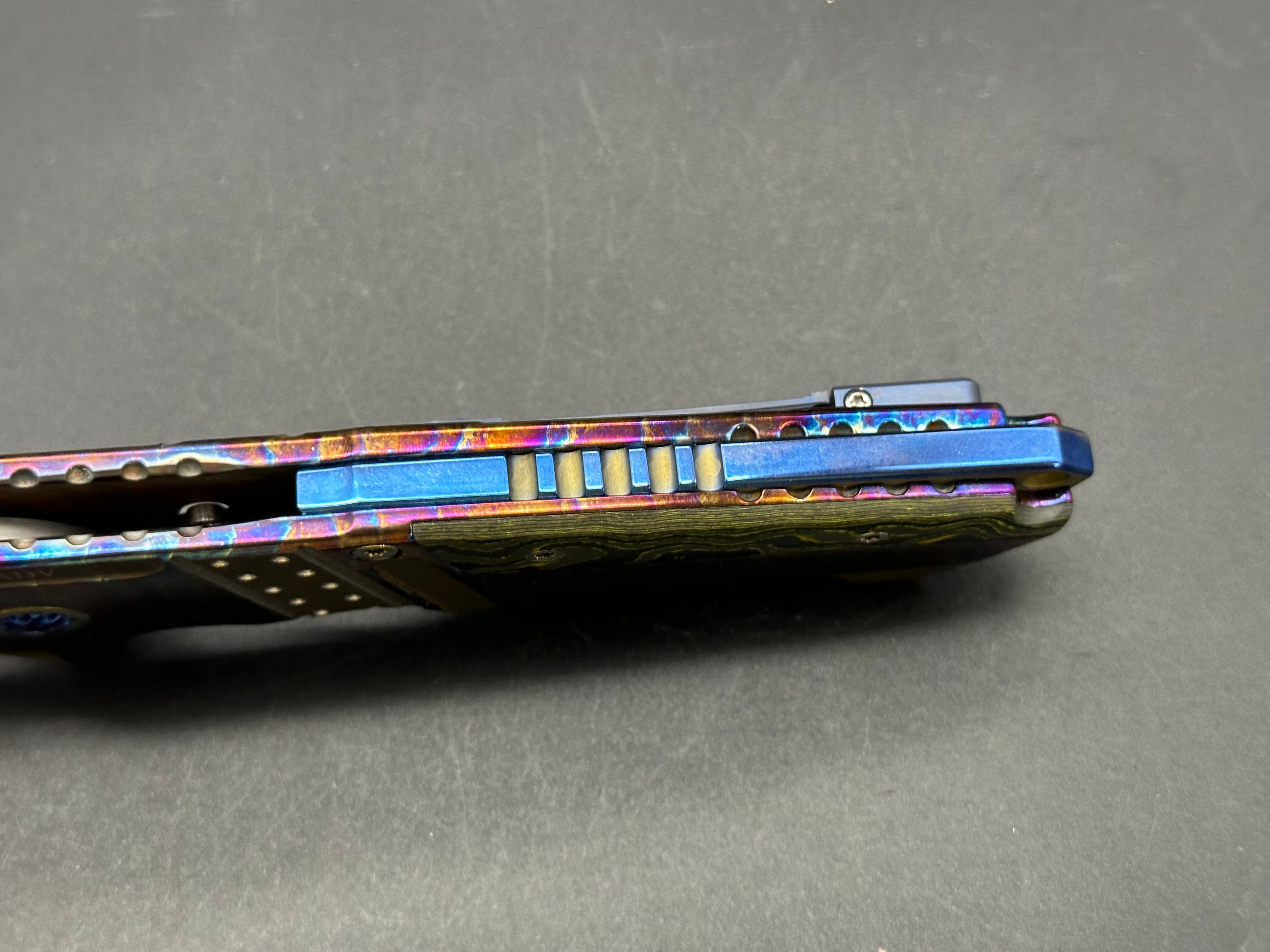 Andre De Villiers Custom Invader Knife - High-Quality Handmade Tactical Folding Knife for Outdoor, Survival, and EDC Use