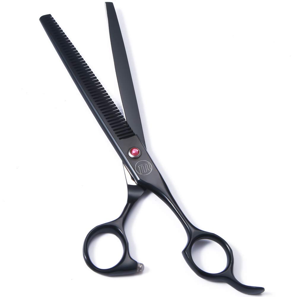 Professional 7 Inch & 8 Inch Dog Grooming Scissors Set - Curved Shears, Thinning Shears & Grooming Comb for Pet Hair Cutting | Perfect for Home Grooming, Professional Styling & Dog Show Preparation