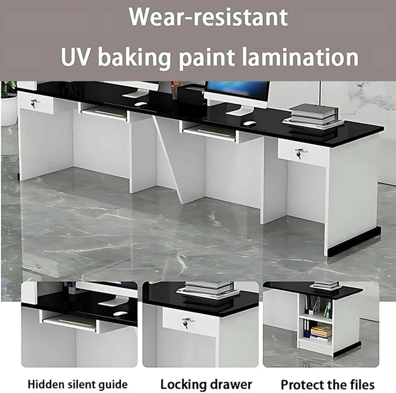 Modern Reception Counter Desk with Drawer - 110