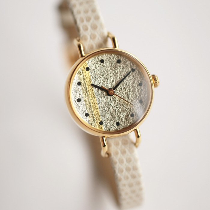 Elegant Gold Leaf Women's Wristwatch - Japanese Handmade Luxury Watch for Women - Perfect for Formal Events, Office Wear & Special Occasions