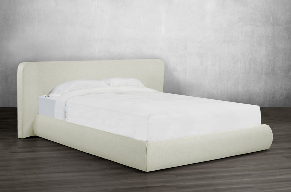 Maeva Solid Wood Platform Bed Frame - Canadian Made Queen/King Size Bed with Storage, Modern Minimalist Design for Bedroom, Living Room & Guest Room