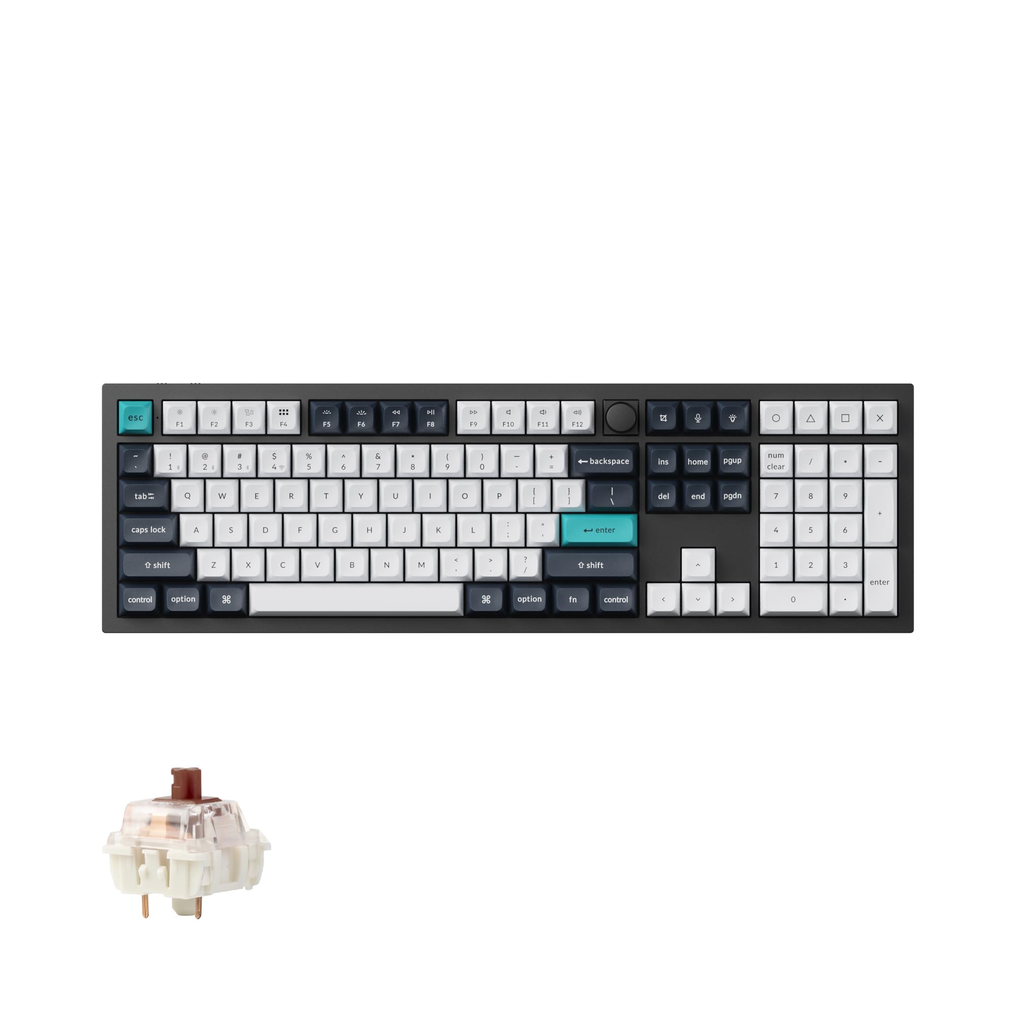 Keychron Q6 Max Custom Mechanical Keyboard - Full Size, QMK/VIA Programmable, Bluetooth/2.4GHz/USB-C, RGB Backlit, Hot-Swappable Gateron Brown Switch for Mac/Windows/Linux (Black) - Perfect for Office, Gaming & Programming