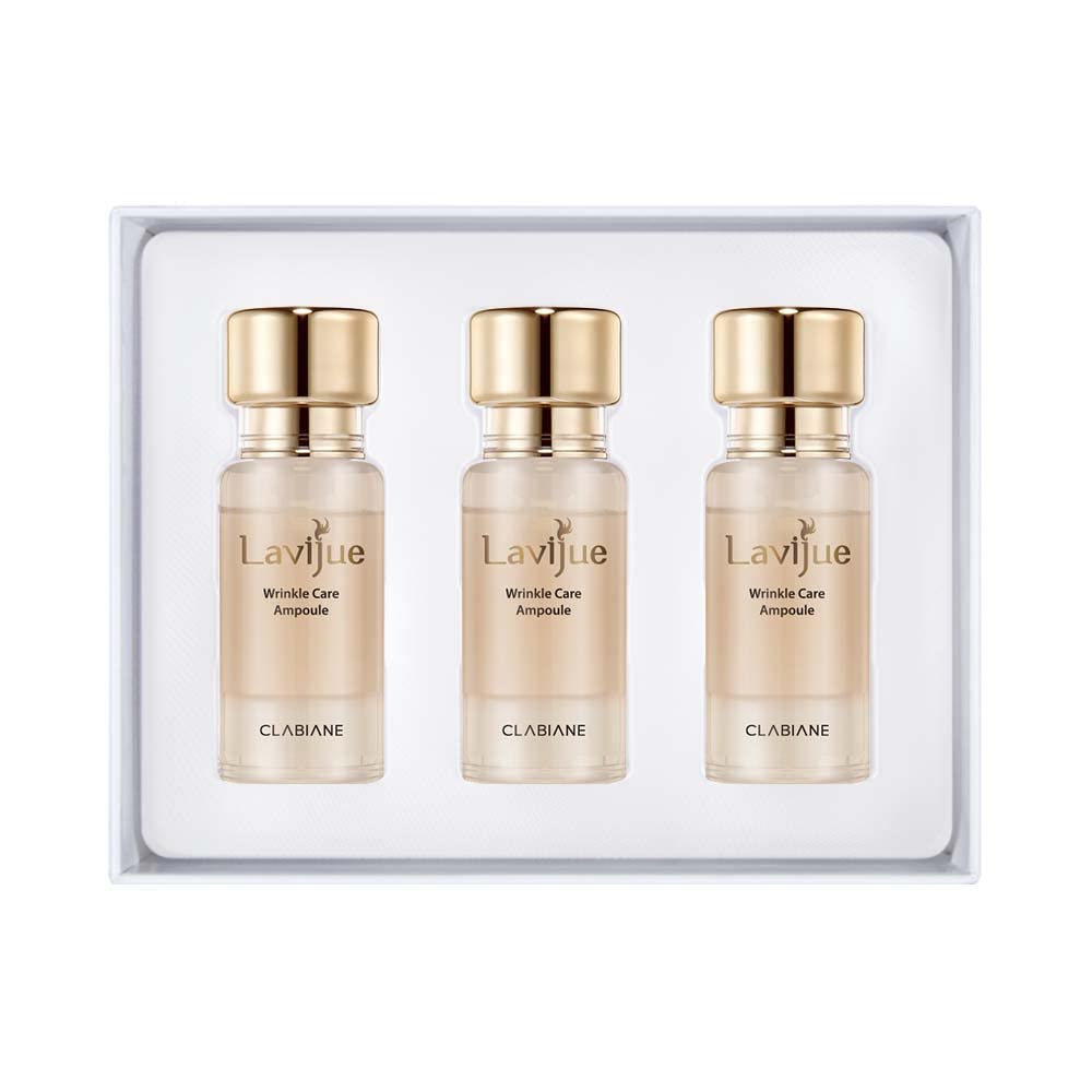 CLABIANE Lavijue Wrinkle Care Ampoule (0.5 fl.oz x 3) - EGF & PDRN Anti-Aging Serum for Laser Treatment Recovery, Hypoallergenic Skin Rejuvenation, Lifting & Firming - Perfect for Post-Procedure Care & Daily Anti-Wrinkle Routine