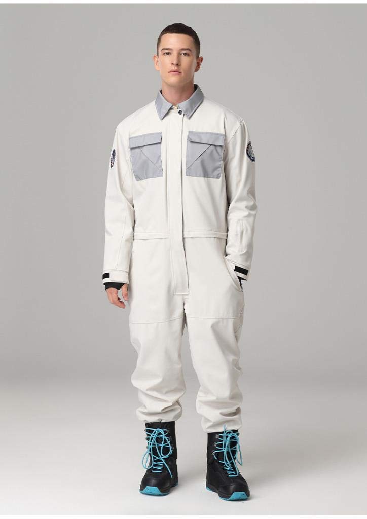 Hotian Women's & Men's Waterproof One-Piece Ski Suit - Winter Snowsuit for Skiing, Snowboarding & Outdoor Activities - Insulated Warm Coveralls for Snow Sports Enthusiasts
