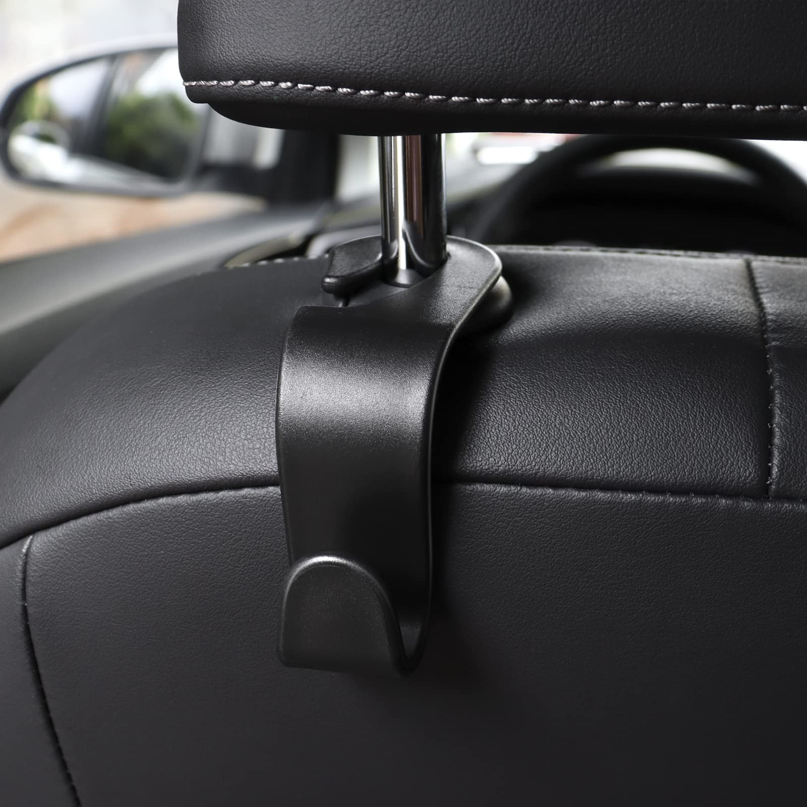 4 Pack Universal Car Seat Purse Hooks - Heavy Duty Auto Back Seat Organizer for Handbags, Coats & Accessories | Perfect for Travel, Shopping & Daily Commute