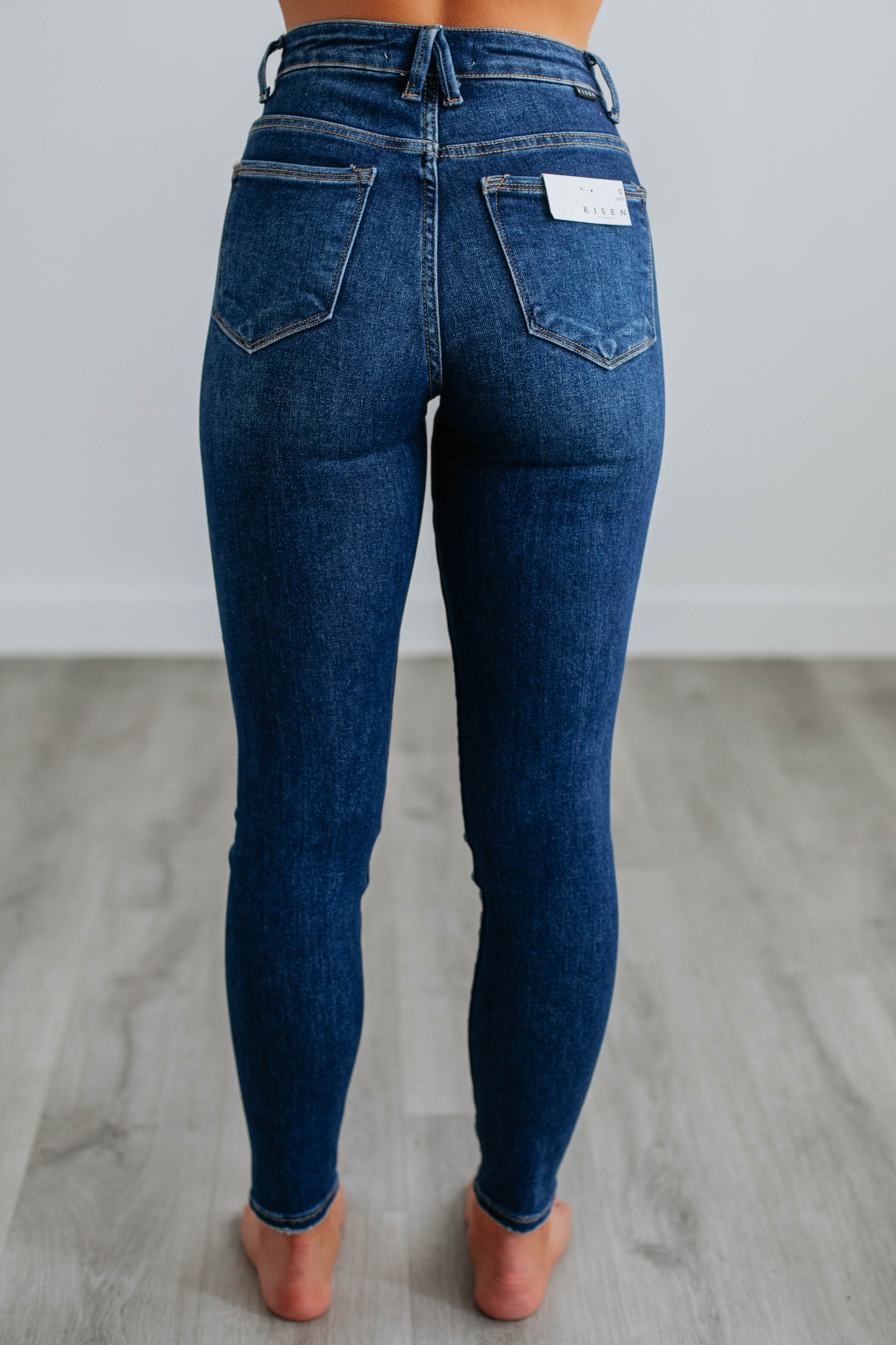 Edita Risen Jeans for Women - High Waist Stretch Denim Pants, Dark Wash Slim Fit Jeans - Perfect for Casual Wear, Office & Night Out