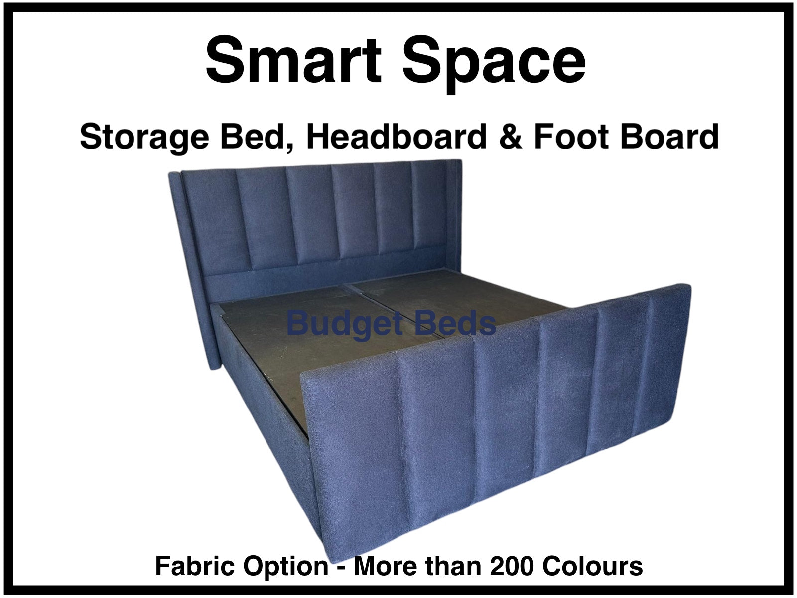 Smart Space-Saving Gas Lift Storage Bed with Headboard & Footboard - Perfect for Small Bedrooms, Guest Rooms & Studio Apartments