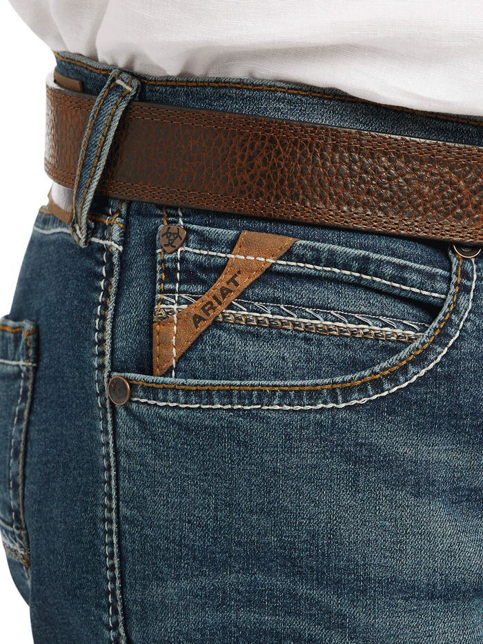 Ariat Men's Modern TekStretch Sebastian Slim Leg Jean - Comfortable & Durable Denim Pants for Work, Casual Wear & Outdoor Activities