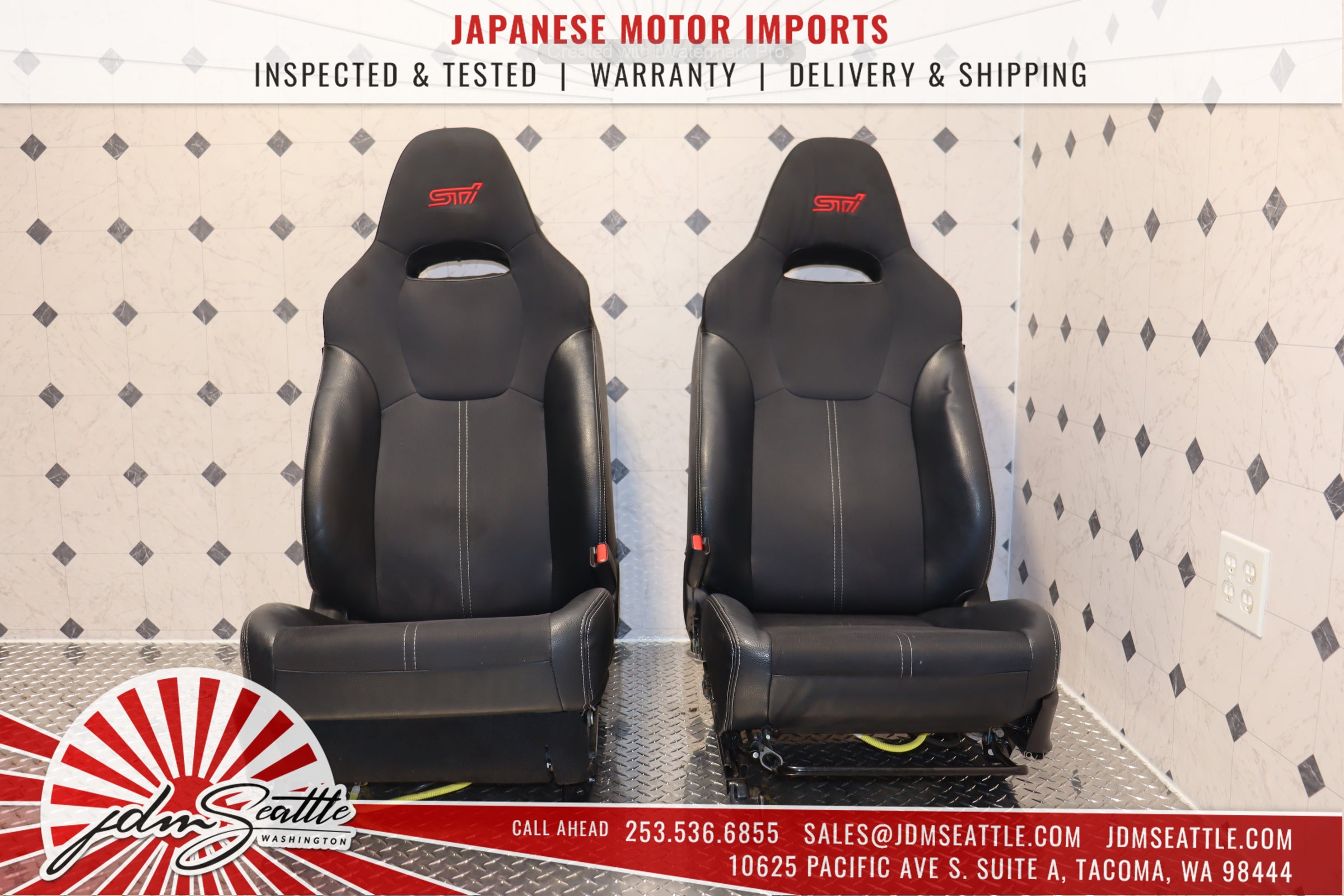 JDM 08-14 Subaru WRX STI OEM Version 10 Seats - Genuine STI Sedan Bucket Seats for Racing & Street Performance