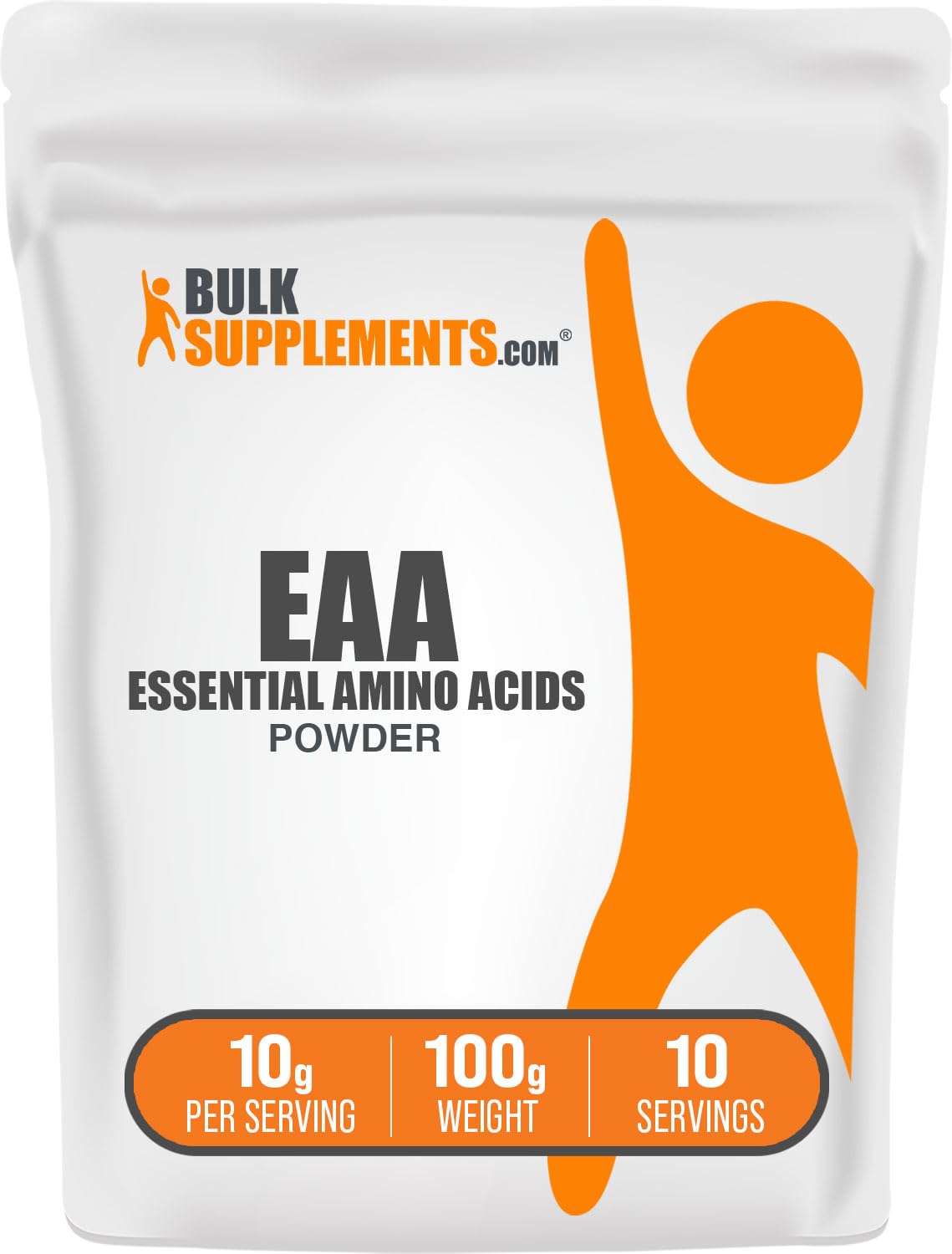 BulkSupplements Pure Essential Amino Acids (EAA) Powder - Unflavored Gluten-Free Supplement, 10g per Serving, 100g (3.5 oz) - Supports Muscle Recovery & Workout Performance for Athletes & Fitness Enthusiasts