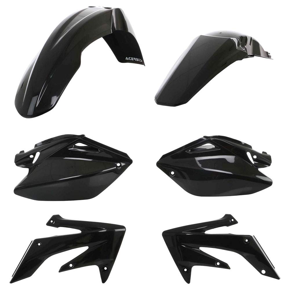 Acerbis Black Plastic Kit 2040960001 - Durable Motorcycle Body Replacement for Off-Road & Trail Riding