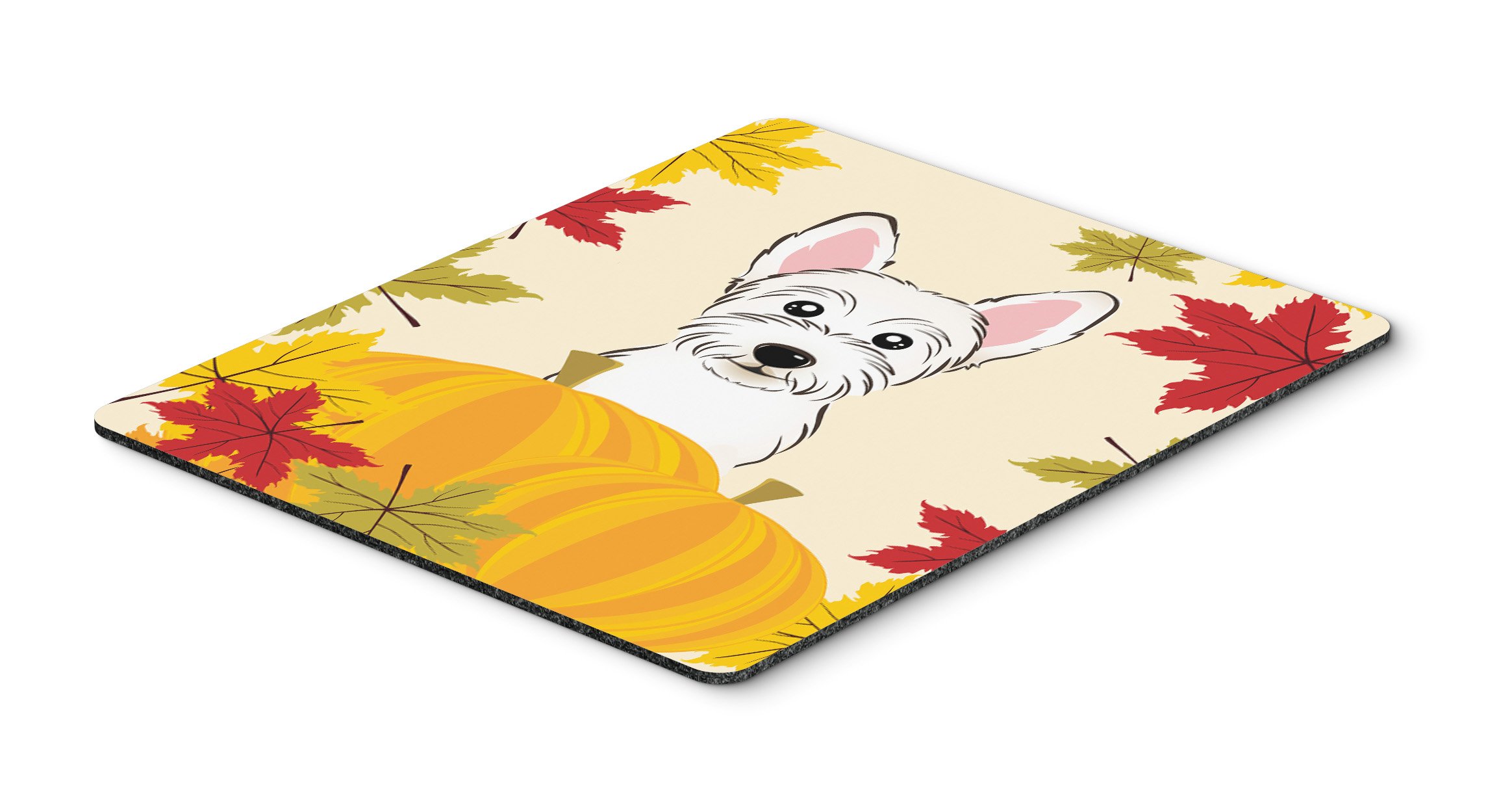 Westie Thanksgiving Mouse Pad & Hot Pad Trivet - Large Washable Non-Slip Desk Mat for Home Office, Gaming, Computer & Laptop Use - Perfect for Thanksgiving Decor & Kitchen Protection