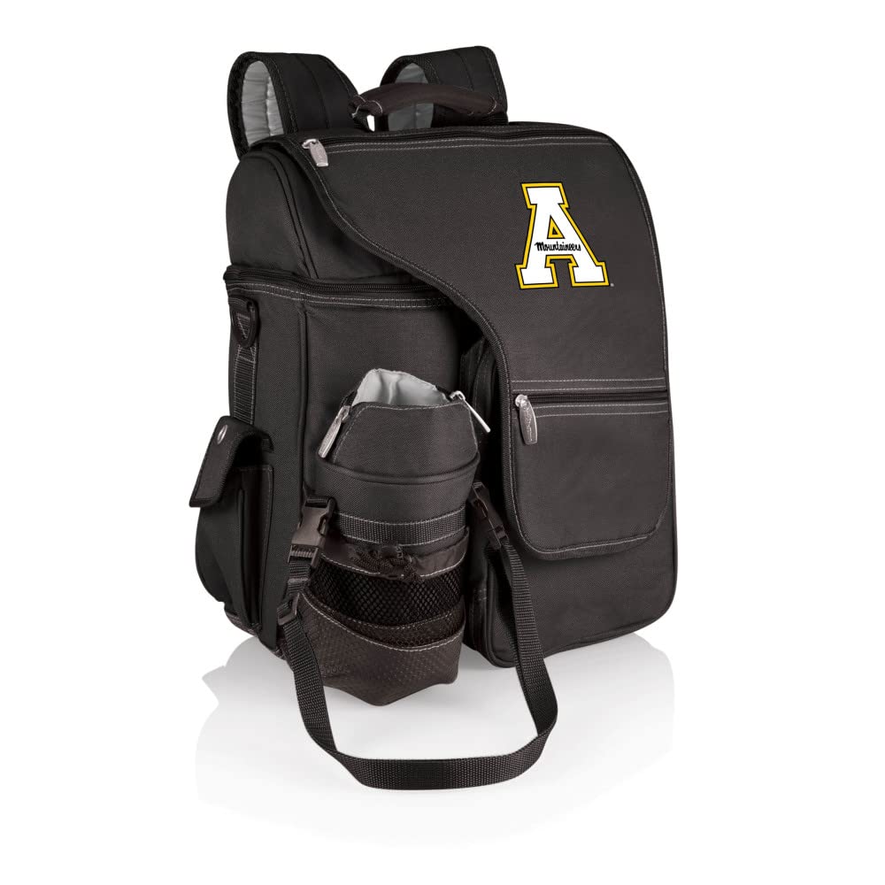 PICNIC TIME NCAA Appalachian State Mountaineers Insulated Backpack Cooler with Water Bottle Holder - Lightweight Soft-Sided Travel Cooler Bag for Camping, Hiking, Beach & Tailgating