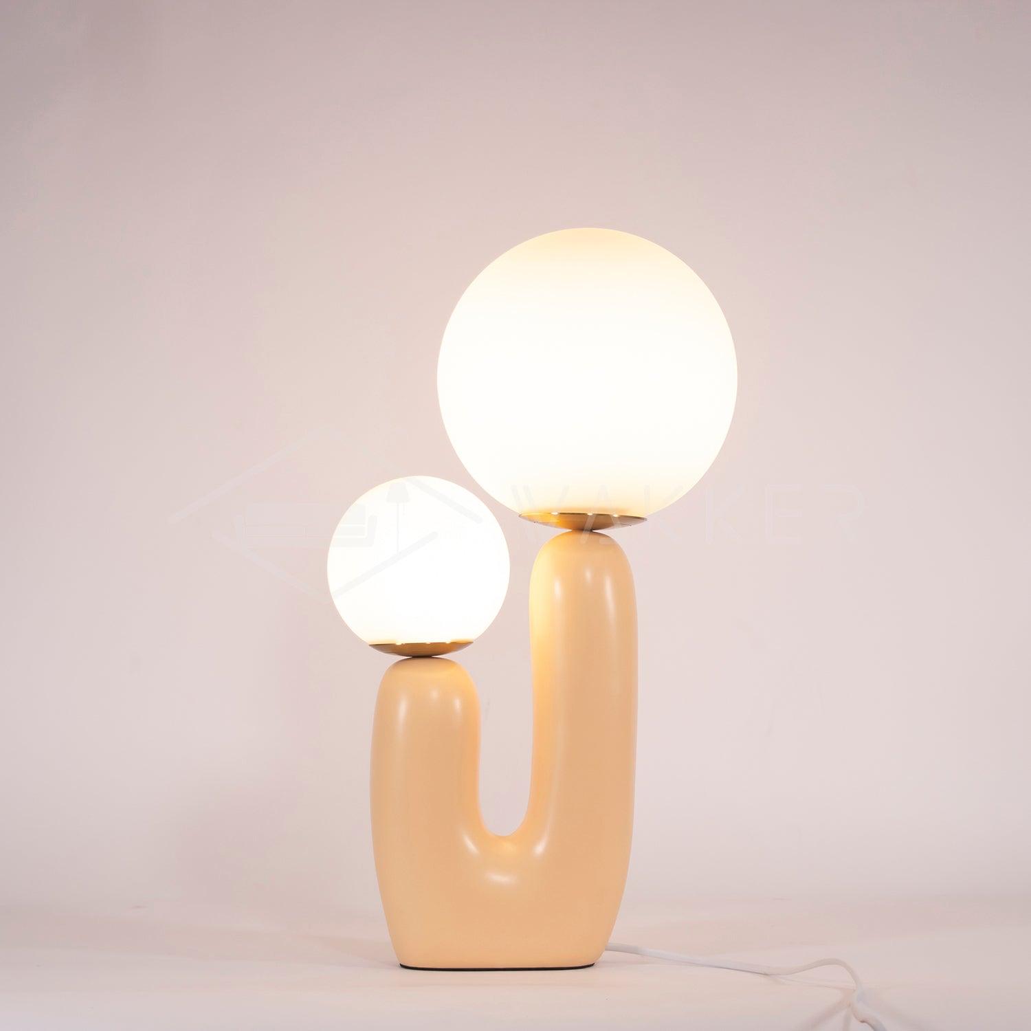 Modern Oo Smooth Table Lamp - Soft Glow Bedside Lighting for Bedroom, Living Room & Office - Energy Efficient LED Desk Lamp with Touch Control & Adjustable Brightness