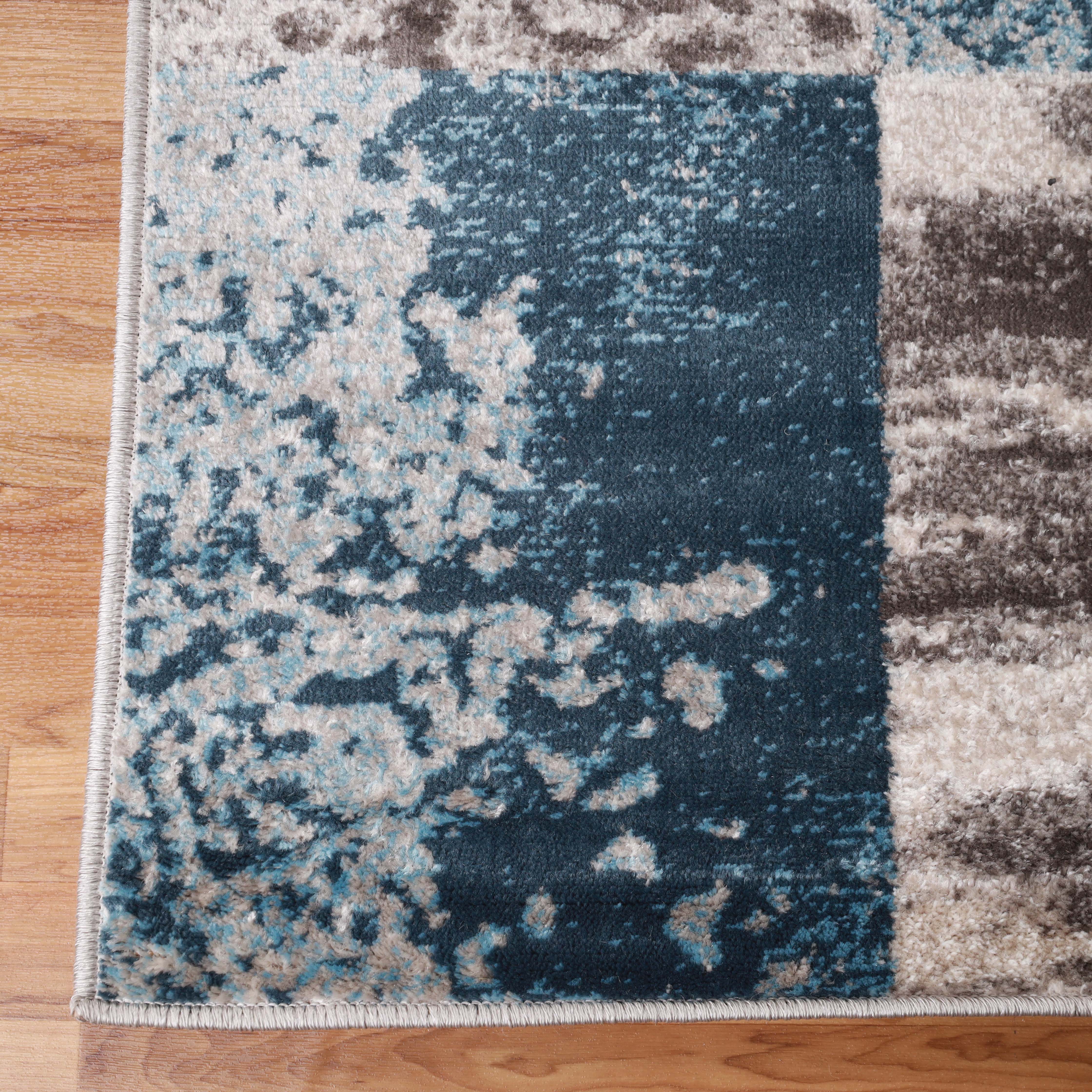 Brentwood Modern Abstract Indoor Area Rug - Soft Non-Slip Living Room Carpet for Bedroom, Dorm & Home Decor