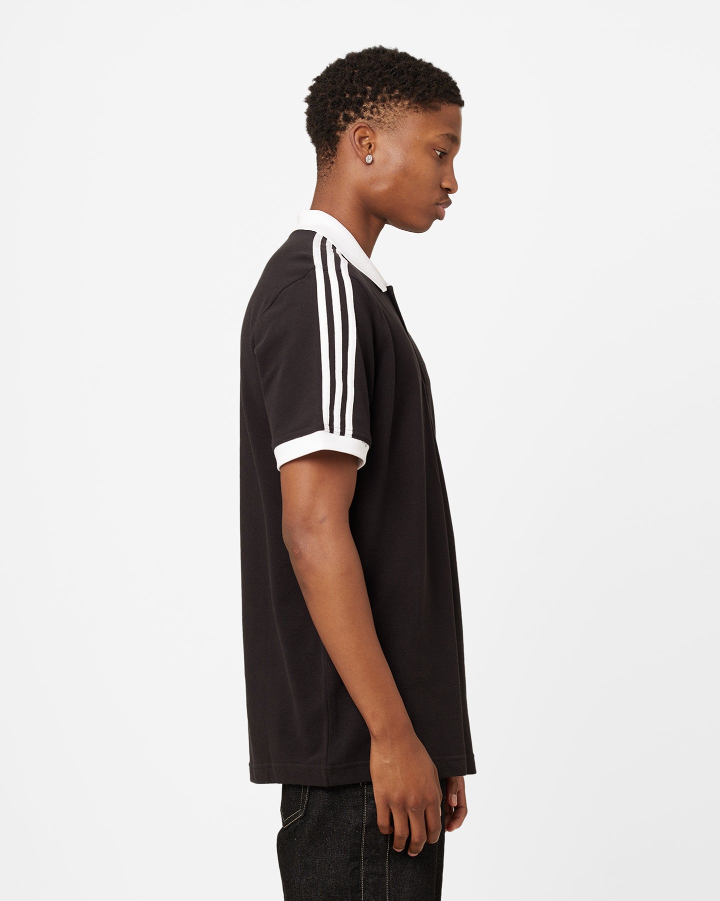 Adidas Adicolor 3 Stripe Polo Shirt for Men - Classic Black Cotton Golf Shirt with Iconic Logo - Perfect for Sports, Casual Wear & Office Outfits