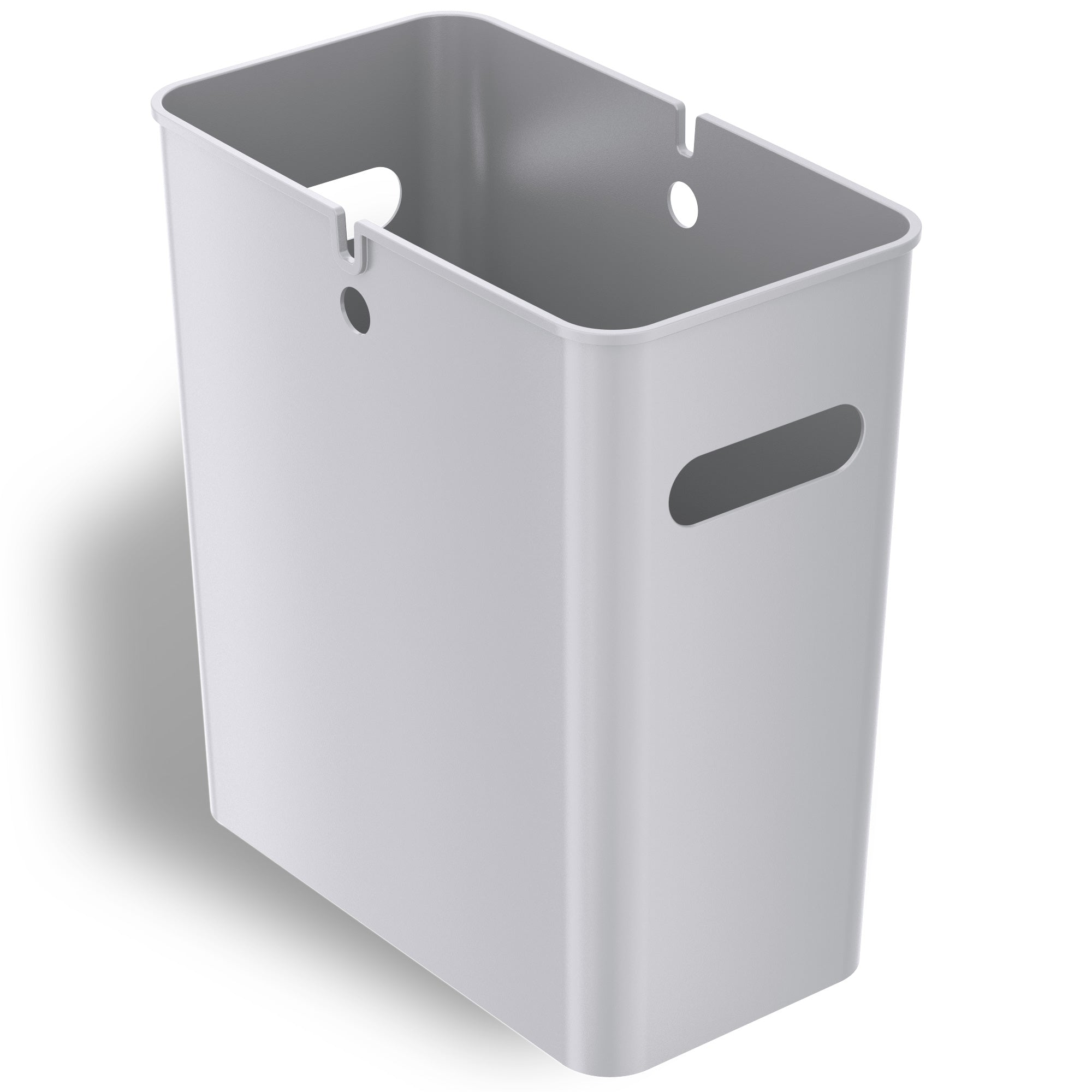 16L SlimGiant Metal Trash Can - 4.2 Gallon Stainless Steel Waste Bin for Office, Kitchen & Bathroom - Modern Silver Garbage Bin with Lid for Home & Office Use