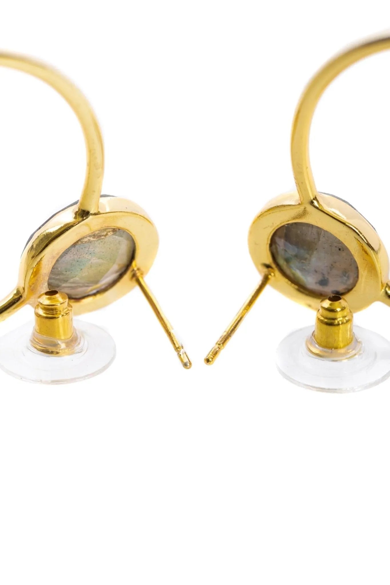 Gemstone Stud Hoop Earrings for Women - Dainty Gold/Silver Hoops with Natural Stones - Perfect for Everyday Wear, Gift Giving & Special Occasions