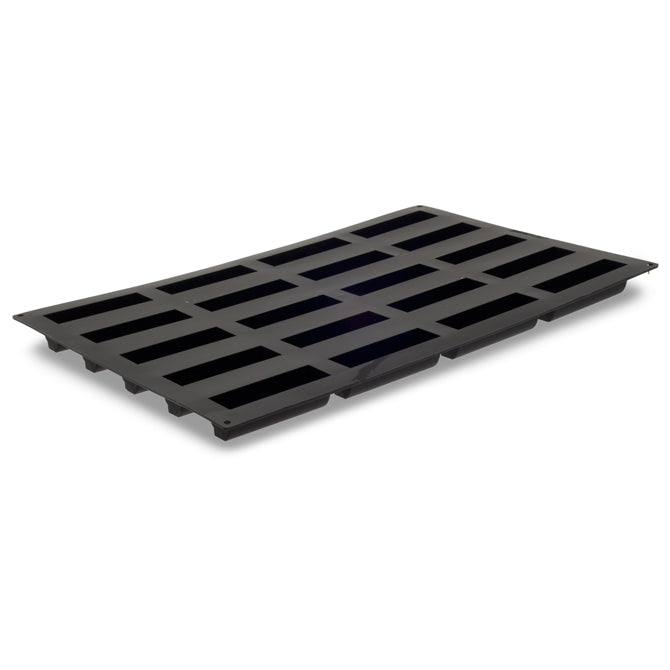 Pavoflex Silicone Sloped Rectangle Baking Molds - Set of 20 Non-Stick Cake Molds for Perfect Cakes, Cupcakes & Desserts - Ideal for Home Baking, Parties & Professional Use