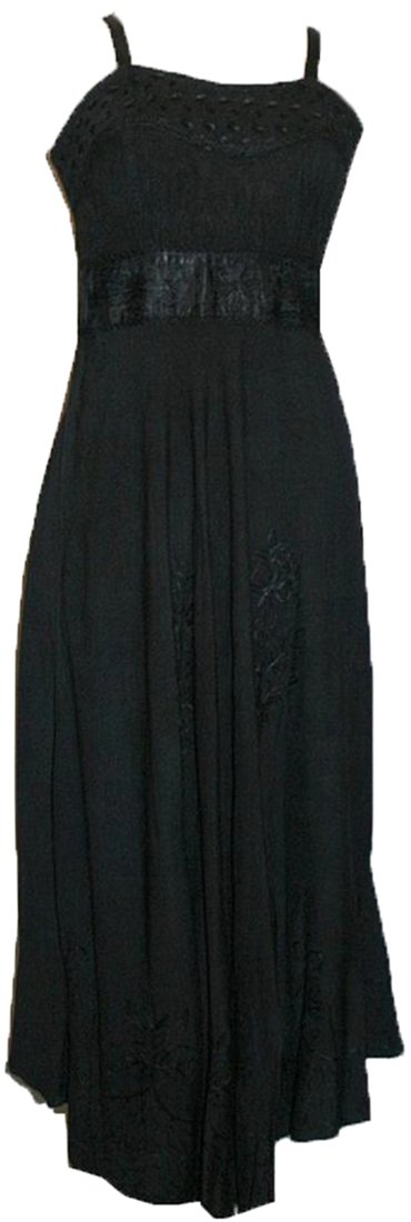 Agan Traders Women's Vintage Sleeveless Empire Waist Summer Dress - Renaissance Style Flowy Midi Dress for Spring & Summer 2025 | Perfect for Beach Vacations, Garden Parties & Boho Weddings