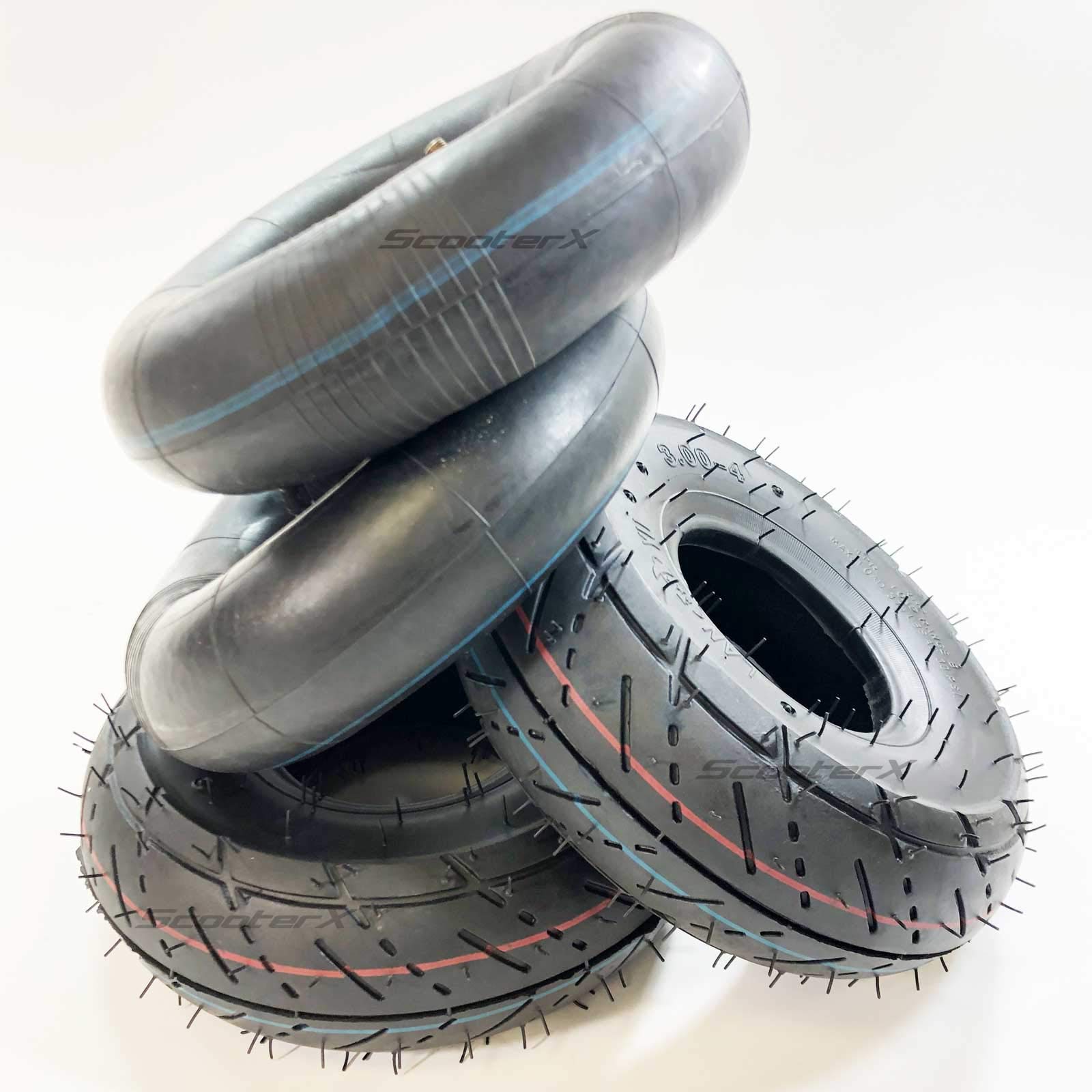 2 Pack 10 x 3.50-4 Street Tread Tires with 2 Inner Tubes - Perfect for Golf Carts, Lawn Mowers, and Utility Trailers